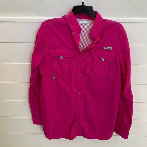 Hot Pink Columbia Fishing Shirt | M - Picture 1 of 2